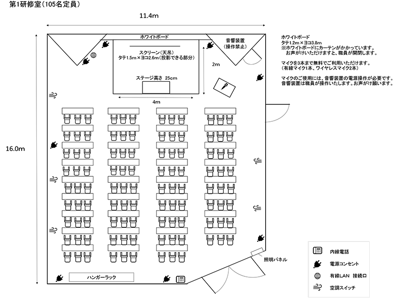 第1研修室図